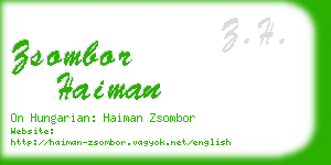 zsombor haiman business card